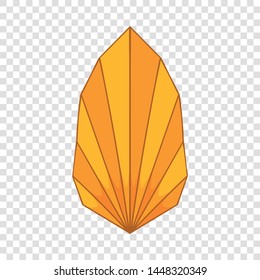 Origami leaf icon. Cartoon illustration of origami leaf vector icon for web design