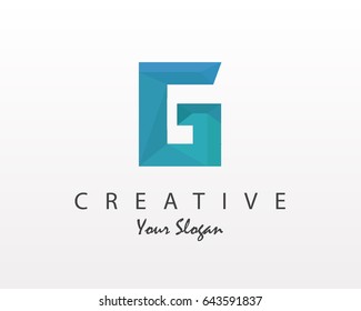 Origami Letter G logo Vector