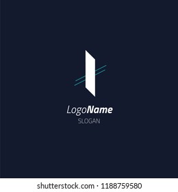 Origami letter logo I