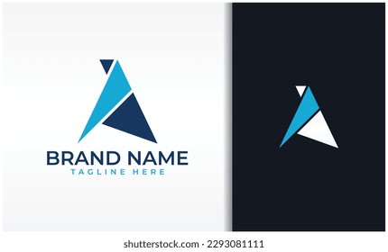 Origami Letter A Logo  Vector