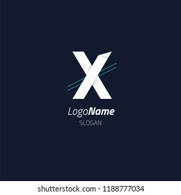 X Cross Abstract Logo Vector Stock Vector (Royalty Free) 230153518