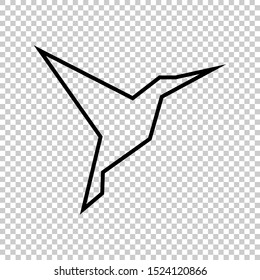 origami line hummingbird. colibri symbol vector. hummingbird icon.
