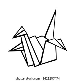 origami logo design, creative logo, bird logo, origami bird