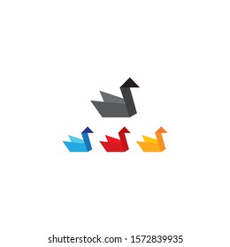Origami logo template vector icon design