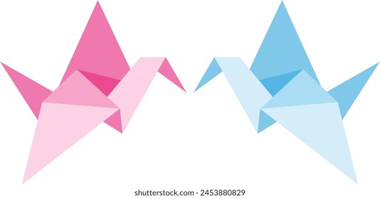 ORIGAMI LOVE BIRD vector image for background or project