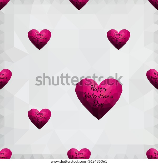 Origami Low Poly Valentine Heart On Stock Image Download Now