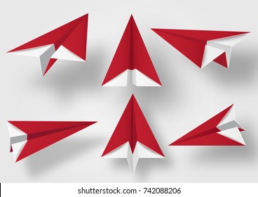 Red Paper Plane PNG Images & PSDs for Download