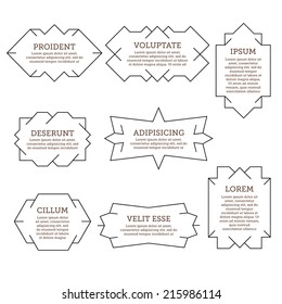 origami monochrome geometric vintage label 