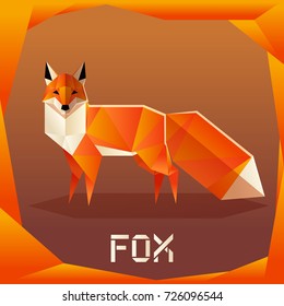 Origami orange Fox