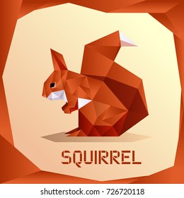 Origami Orange Squirrel