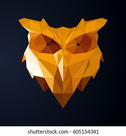 Origami owls. Paper animal. Abstract illustration