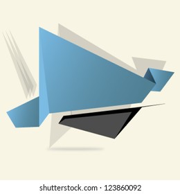 Origami paper abstract background to place your concept. vector design