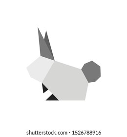 Origami Paper Animal Rabbit Logo Icon