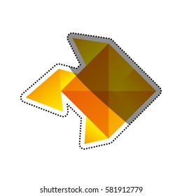origami paper art icon vector illustration graphic design