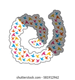 origami paper art icon vector illustration graphic design