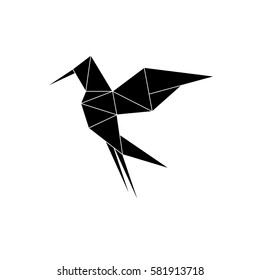 origami paper art icon vector illustration graphic design