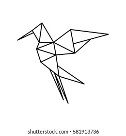 origami paper art icon vector illustration graphic design