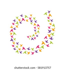 origami paper art icon vector illustration graphic design