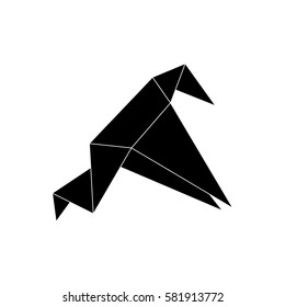 origami paper art icon vector illustration graphic design