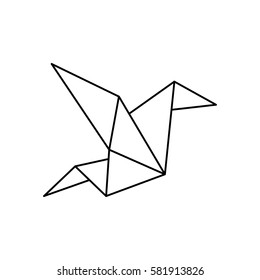 origami paper art icon vector illustration graphic design