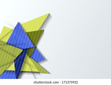 Origami paper banner template. Vector illustration