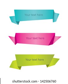 Origami paper banners