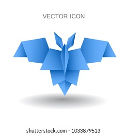 Origami Paper bat vector illustration