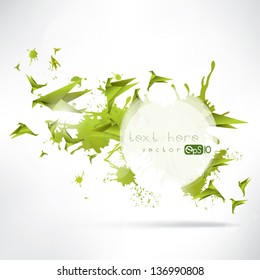 Origami paper bird on abstract background