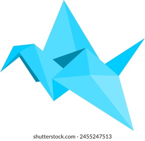 origami paper bird vector image or clipart for background or project