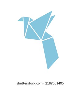 Origami paper birds in a flat style. Colorful origami birds collection. Vector illustration