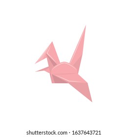 origami paper birds. tranquility of pink.