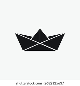 origami paper boat Paper Boat icon vector
