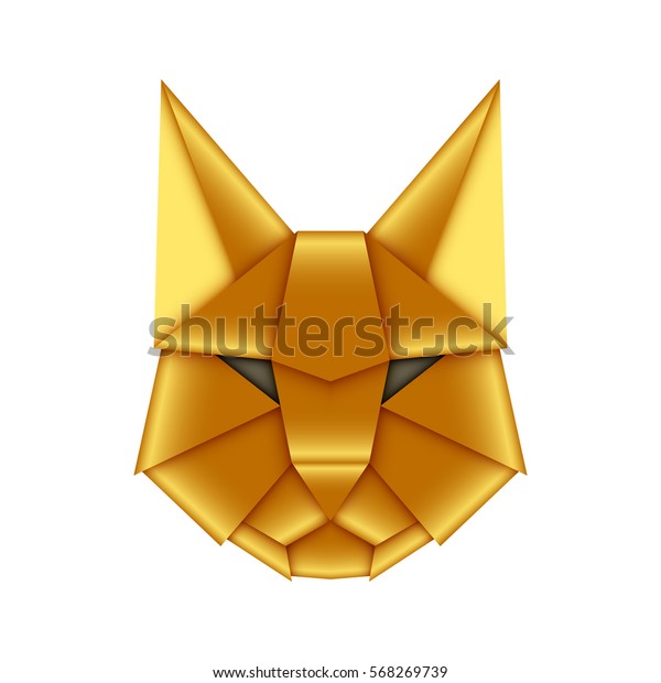 origami cat face
