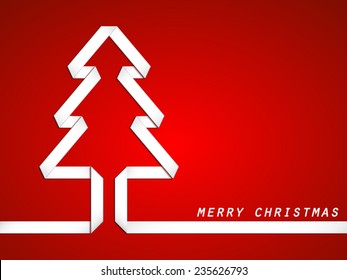 origami paper christmas tree/ vector illustration eps10