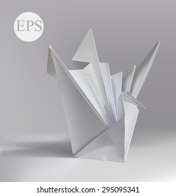 Origami paper crane