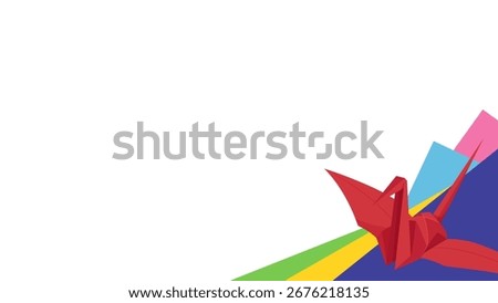 Origami paper and crane frame material_16:9