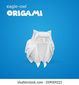 origami paper eagle-owl