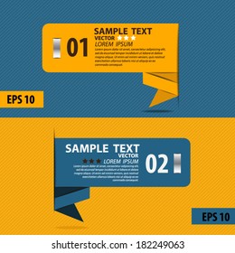 origami paper element for infographics