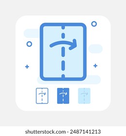 origami paper flat icon design