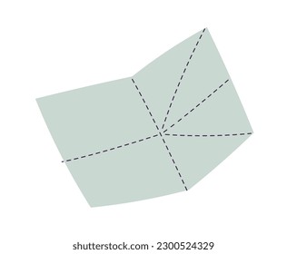 Origami Paper folding. Vector illustration