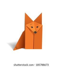 Origami paper fox