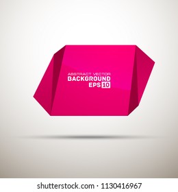 Origami paper infographic colorful banners set. Annotation ribbon. Advertising Design shape. Speech talking cloud. Vector label tag.