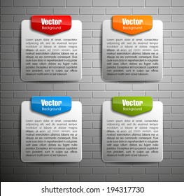 Origami paper infographic colorful banners set. Design shape. Vector label tag.