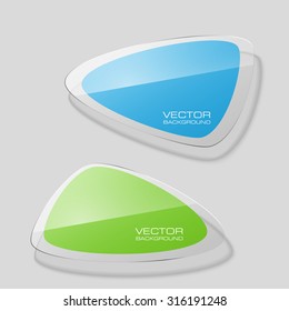 Origami paper infographic colorful banners set. Annotation ribbon. Design shape. Speech talking cloud. Vector label tag. 
