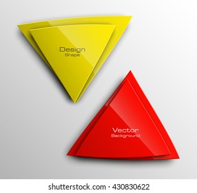 Origami paper infographic colorful banners set. Annotation ribbon. Advertising Design shape. Speech talking cloud. Vector label tag. 