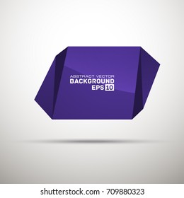 Origami paper infographic colorful banners set. Annotation ribbon. Advertising Design shape. Speech talking cloud. Vector label tag.