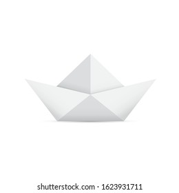 Origami Paper Light Gray Boat