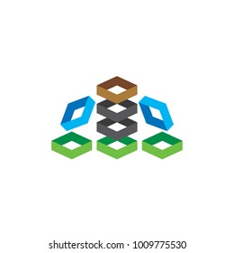 Origami Paper Logo House Real Estate Triangle