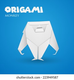 Origami Paper Monkey