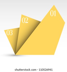 Origami paper numbered background